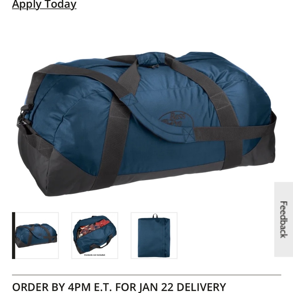 New Cabelas Ripcord Duffel Bag XL